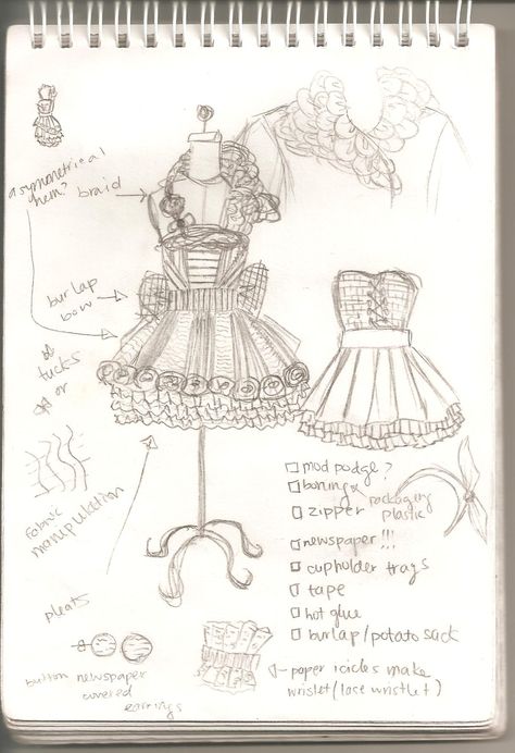 A student's sketch for Fashion Trashion, including a puffy sillouette skirt, with corset-like bodice Puffy Dress Drawing, Sketchpad Ideas, Dress Poofy, Skirt Drawing, Sketching Practice, Designer Drawing, Puffy Dresses, Reference Drawing, Unique Drawings