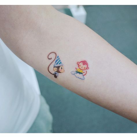 Monkey Tattoo Small Cute, Monkey Tattoo, Black Men Tattoos, Places To Get Tattoos, Monkey Tattoos, Mom Tattoo Designs, Mother Daughter Tattoos, Celtic Tattoos, Boy Tattoos