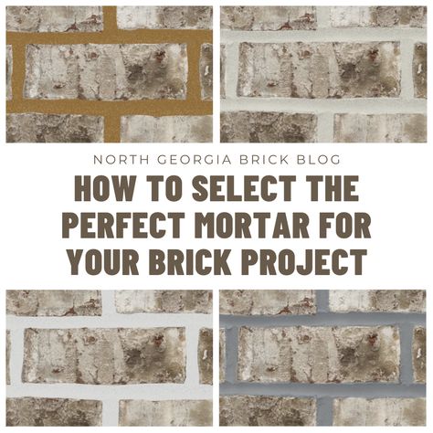 Mortar matters! Learn the difference mortar color🎨 can make in our latest blog.📝 #mortar #brick #blog #northgeorgiabrick https://bit.ly/3vASY8j Brick Grout Styles, Brick Mortar Joints, Mortar Colors For Brick, Brick Grout Color, Brick Mortar Styles, Brick Mortar Colors, Messy Mortar Brick Exterior, Farmhouse Brick Exterior, Brick And Stone Combinations