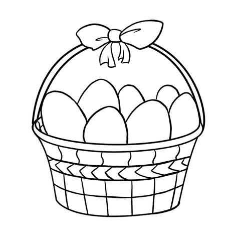 How to Draw an Easter Basket - Really Easy Drawing Tutorial Bucket Drawing, Book Doodles, Easy Pictures To Draw, Easter Bunny Colouring, Easter Drawings, Markers Drawing Ideas, April Easter, Basket Drawing, Easter Event