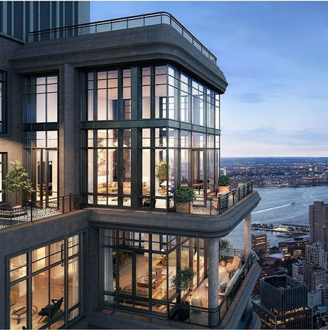 Luxury Apartments Exterior, Penthouse Exterior, Cozy Penthouse, Penthouse Apartment Exterior, Penthouse Aesthetic, Penthouse Luxury, Penthouse View, City Penthouse, Nyc Penthouse