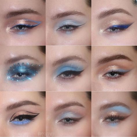 Baby Blue Eyeshadow, Maquillage On Fleek, Vampire Bride, Face Charts, Make Up Tutorials, Swag Makeup, Ethereal Makeup, Interesting Images, Dope Makeup