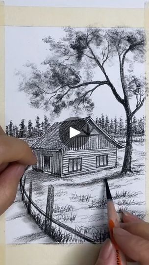 Village Drawing Pencil, Village Scenary Drawings, Drawing Village Scene, Village Pencil Drawing, Village Scenery Pencil Sketch, Village Seen Drawing, Village Sketch, Rock Cairns, Udit Narayan