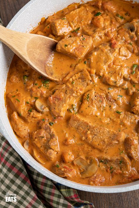 Pork Casserole Recipes, Creamy Casserole, Pork Loin Ribs, Pork Casserole, Boneless Pork Loin, Pork Dinner, Creamy Tomato Sauce, Slow Cooker Pork, Boneless Pork