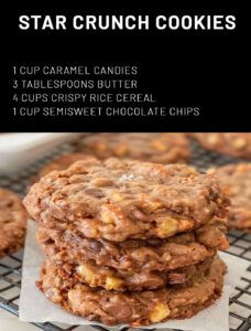 Star Crunch Cookies, Star Crunch, Crunch Cookies, Pecan Cobbler, How To Melt Caramel, Recipe Page, Parchment Paper Baking, Pecan Cake, Caramel Candy