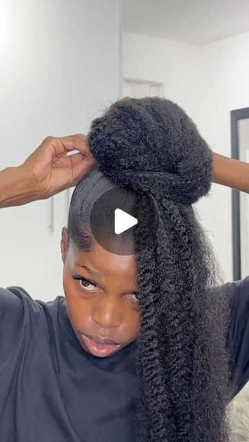 Zoliswa Mahlobo on Instagram: "Another Quick and easy hairstyle idea🤍

Styling gel @darkandlovelyafrica" Pondo Hairstyle With Gel 2024, Easy Ponytail Tutorial, Hair Gel Hairstyles Women, Bubble Faux Hawk, Packing Gel Hairstyle For Natural Hair, Ponytail Styles On Natural Hair, Ella Mai Hairstyles, Gel Hair Styles Hairstyles, Bun For Black Women