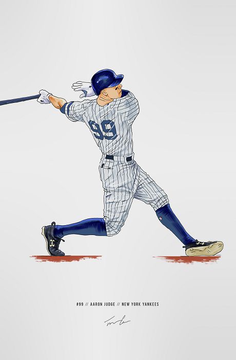 Yankees Drawing, Aaron Judge Wallpaper, Judge Wallpaper, Ny Yankees Logo, Music Thoughts, Baseball Drawings, Baseball Things, Basketball Artwork, Mlb Dodgers