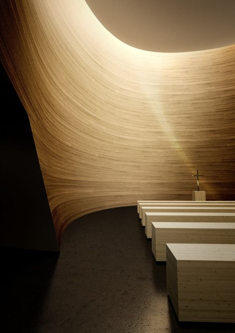 Kamppi Chapel of Silence by K2S Architecture Cool, Modern Church, Sacred Architecture, Religious Architecture, Church Architecture, Church Design, Light Architecture, Architectural Inspiration, Architecture Project