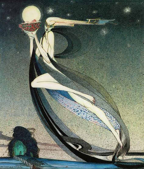 Kay Nielsen, 동화 삽화, Art Deco Illustration, Japon Illustration, Arte Inspo, Fairytale Art, Ethereal Art, Pretty Art, Vintage Illustration