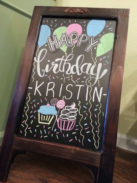 #celebration #chalkboard #birthdayparty #DIYdecorations #DIY #decorations #birthdaydecorations #liquidchalkmarkers #chalkmarkers #liquidchalk #chalkart Happy Birthday Black Board, Happy Birthday Signs Ideas, Happy Birthday Chalkboard Art, Birthday Chalkboard Ideas, Happy Birthday Chalk Art, Happy Birthday On Chalkboard, Chalkboard Birthday Sign, Chalk Happy Birthday Sign, Happy Birthday Chalkboard