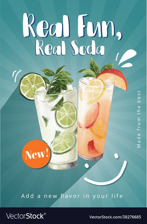 Drink Poster Design Ideas, Drink Poster Design, Summer Iced Drinks, Poster Design Ideas, Alcohol Spirits, Ideas Illustration, Beverage Poster, Drink Poster, Bottle Drink