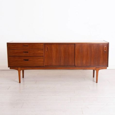 Listed on VNTG.com: Mid Century Teak Sideboard by Nathan, 1960s | #vntg #vintage Midcentury Sideboard, 50s Furniture, Nathan Furniture, Retro Sideboard, Vintage Teak Sideboard, Old Cinema, Mid Century Sideboard, Second Hand Furniture, Teak Sideboard