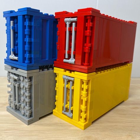 Lego Shipping Container, Lego Tricks, Lego Train, Lego Trains, Brick Block, Lego Creator, Lego Projects, Lego Moc, Lego Building