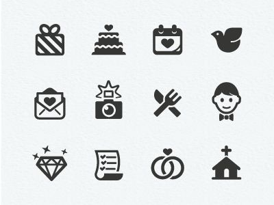 super adorb wedding website icons by Scott Dunlap. Doodle Wedding, Wedding Website Design, Wedding Icon, Ui Patterns, Invitation Inspiration, Monogram Logo, Wedding Website, Icon Font, Icon Illustration