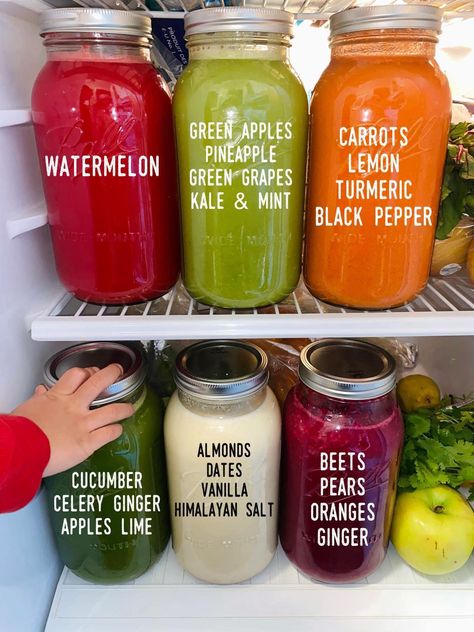 Juicing Containers, Juicing Recipes For Health, Juicing Recipe, Fresh Juice Recipes, Healthy Juicer Recipes, Resep Smoothie, Healthy Juice Drinks, Juice Smoothies Recipes, Juice Cleanse Recipes