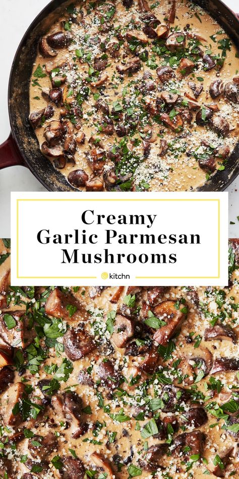 Garlic Parmesan Mushrooms, Parmesan Mushrooms, Creamy Garlic Parmesan Sauce, Mushroom Side Dishes, Creamy Garlic Mushrooms, Garlic Parmesan Sauce, Mushroom Dish, Parmesan Sauce, Garlic Mushrooms