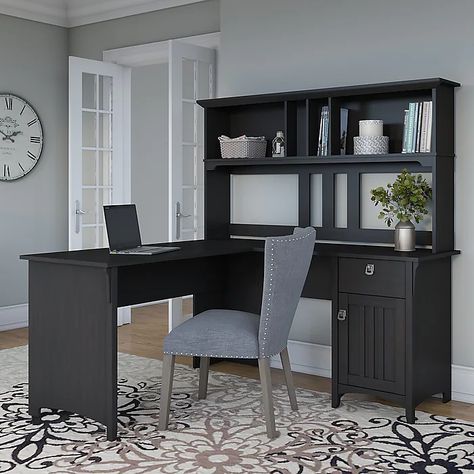 L Shaped Desk With Hutch, Credenza Desk, Corner Storage Cabinet, Personal Workspace, Desk With Hutch, Computer Desk With Hutch, Pedestal Desk, Desk Hutch, Corner Storage