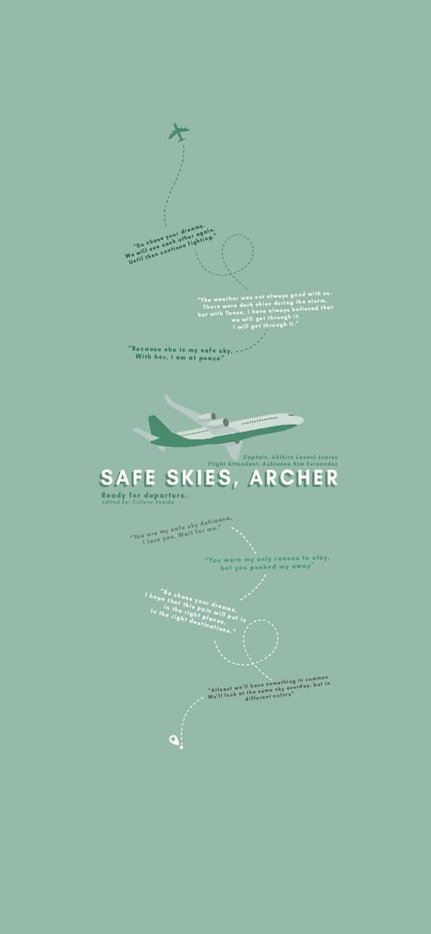 Inspired by wattpad's story of 4reuminct named "Safe Skies, Archer". A wallpaper with some of its unforgettable lines from the characters. Yanna Wattpad Lines, Fictional Characters Quotes Wallpaper, Safe Skies Archer Wallpaper, Wattpad Wallpapers Aesthetic, 4reuminct Quotes, Wattpad Quotes Wallpaper, Yanna Wattpad, University Series 4reuminct Lines, Univ Series Wallpaper