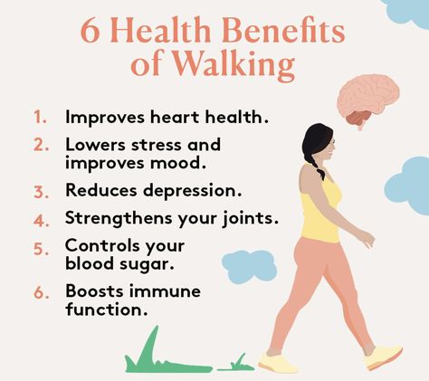 Health Benefits Of Walking, Walking For Health, Benefits Of Walking, Improve Heart Health, Cute Tattoos For Women, Improve Mood, Real Simple, Health Matters, Health Info