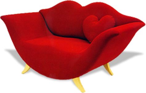 Love Chair...❤️ Lips Sofa, Weird Furniture, Ruby Tuesday, Unusual Furniture, Juan Diego, Set Sofa, Modern Loveseat, Red Chair, Building Projects