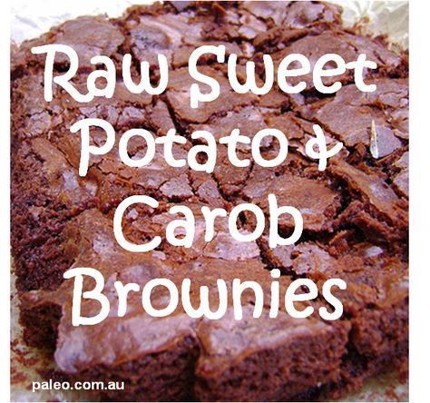 Recipe: Raw Sweet Potato and Carob Brownies Carob Brownies, Aip Protocol, Raw Sweet Potato, Sweet Potato Brownies, Paleo Lifestyle, Aip Recipes, Raw Chocolate, Primal Paleo, Paleo Dessert