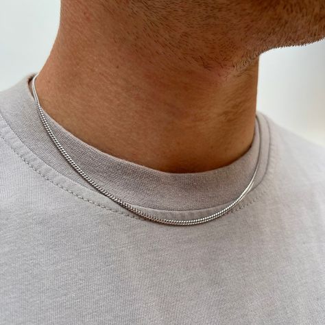 Silver Chain Men, Mens Silver Chain, Etsy Jewellery, Mens Chain, Chain Necklace For Men, Jewellery Pouch, Silver Chain For Men, 18k Gold Chain, Gold Link Chain