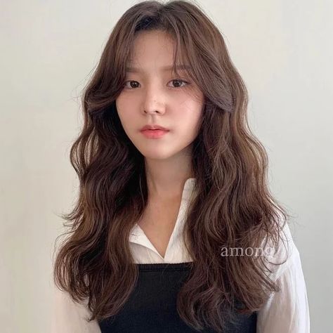 Digital Wave Perm, Japanese Wavy Hair, Asian Hair Perm, Korean Perm, Japanese Haircut, Long Hair Perm, Digital Perm, Hair Perm, Wavy Hairstyles Medium