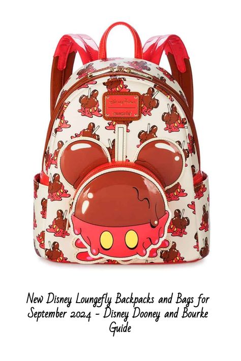 This guide features new Disney Loungefly mini backpacks and bags for September 2024 now available on Disney Store. Caramel Apple Mini, Candy Apples Caramel, Mouse Candy, Loungefly Purse, Disney Gear, Custom Leather Bag, Apartment Things, Apple Caramel, Disney Eats