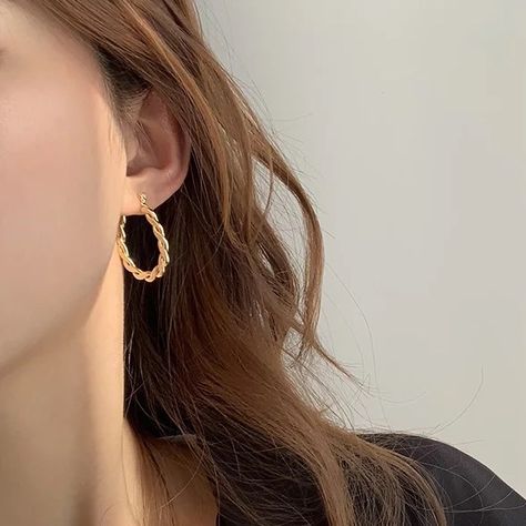 Gold Twisted Rope Hoop Earrings Perfect For Every Day! Tom Bombadil, Stainless Steel Earrings Studs, Cherry Drop Earrings, Crystal Statement Earrings, Rose Stud Earrings, Beaded Chandelier, Mini Hoop Earrings, Agate Earrings, Cz Stud Earrings