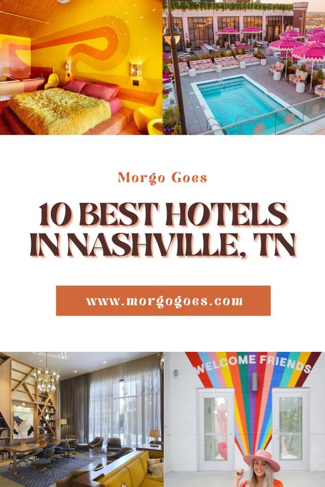 If you want a unique and elevated experience to really feel that Nashville soul and energy, here is where you have to stay. And if you prefer hotels over Airbnbs, this list is for you. The 10 best hotels in Nashville, TN! Nashville Tennessee Hotels, Nashville Hotels Downtown, Best Nashville Hotels, Nashville Girls Weekend, Music Row Nashville, Day In Nashville, Nashville Downtown, Nashville Hotels, Nashville Trip