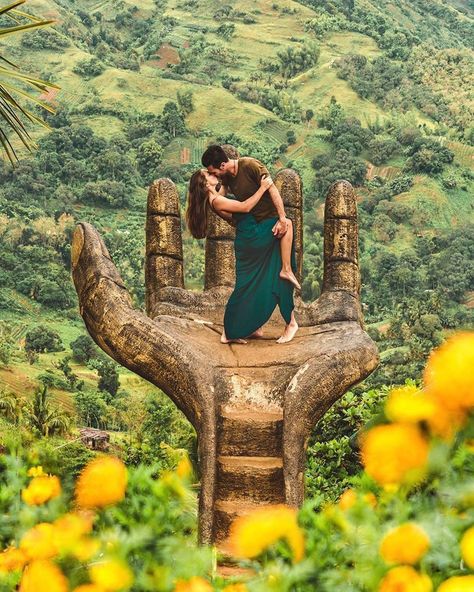 EARTH FOCUS on Instagram: “Giant hand of Sirao gardens, Cebu, #Philippines Photo by @theglobewanderers Explore. Share. Inspire: #earthfocus” Bali Travel Photography, Honeymoon Tour Packages, Bali Honeymoon, Bali Vacation, Cebu Philippines, Honeymoon Tour, Best Vacation Spots, Couples Vacation, Destination Voyage