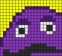 Alpha pattern #158668 | BraceletBook Mcdonalds Mascot, Alpha Patterns Easy, Blob Monster, Grimace Shake, Grid Patterns, Pixel Art Grid, Alpha Pattern, Grid Pattern, Alpha Patterns