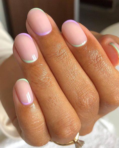 Nagellack Trends, Short Gel Nails, Subtle Nails, Minimal Nails, Cute Summer Nails, Cute Gel Nails, Nails 2024, Manicure Y Pedicure, Minimalist Nails