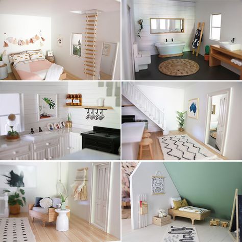 Diy Dolls House, Doll House Diy, House Renos, Modern Dolls House, Dollhouse Design, Diy Dolls, Dolls House Interiors, Barbie Doll House, Miniature Rooms