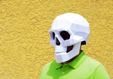 Rock Our New Skull Mask This Halloween!! Diy Skull Mask, Jack Skellington Mask, Papercraft Mask, Diy Skulls, Foam Armor, Mascaras Halloween, Lion Mask, Silicone Glue, Masked Ball