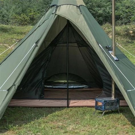 Tipi Camping, Teepee Outdoor, Hot Tent Camping, Mans Clothes, Tent With Stove, Best Family Tent, Hot Tent, How To Camp, Outdoor Scenery