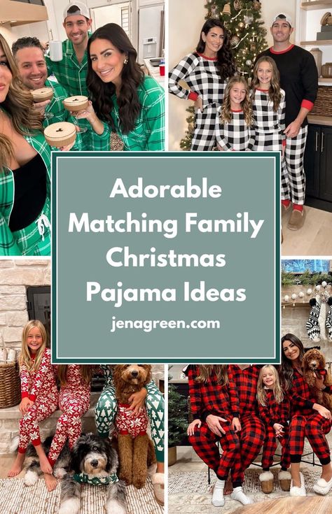 Get matching Christmas pajamas for your family to wear in photos and on Christmas morning. These matching Christmas outfits are perfect for a cute matching family Christmas pajamas look during the holiday. Discover the best outfit ideas for a cozy and festive time with family Christmas pajamas! Christmas Pajama Pictures, What To Wear On Christmas, Matching Family Pjs, Family Matching Christmas Pajamas, Family Matching Pjs, Family Holiday Pajamas, Matching Christmas Outfits, Christmas Pjs Family, Family Pjs