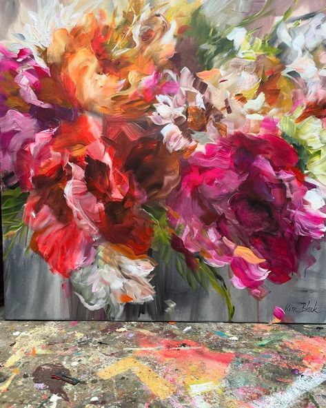 Big Flower Painting, Oil Flowers, Abstract Art Painting Techniques, Abstract Floral Paintings, Abstract Floral Art, Abstract Flower Painting, Diy Art Projects, Textured Art, Mini Paintings