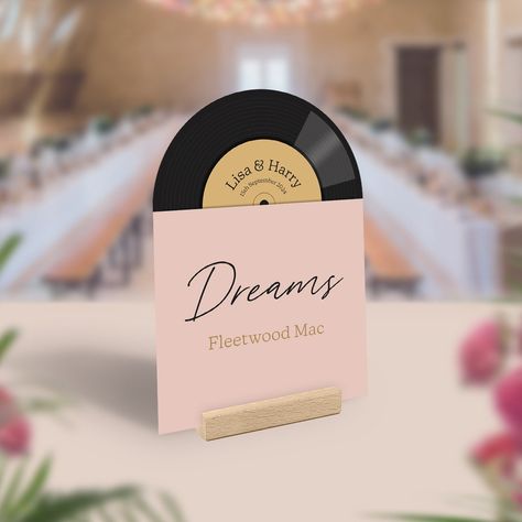 Please note we are closed 10th - 17th Sept   Our rounded top record table cards, perfect for a music-lovers wedding! Our vinyl record inspired wedding table names are a fun way to include your love of music on your big day. All cards are fully customisable and you can have any song or artist of your choice on the cards. PRODUCT DETAILS ● Custom-made using your choice of text and colours.  ● Made entirely from card. ● 350gsm smooth cardstock. ● Stands are not included. ● A proof of your design is Arched Table Numbers, Music Theme Wedding, Music Lovers Wedding, Arched Table, Number Ideas, Music Themed Wedding, Vinyl Style, Wedding Table Names, Record Table