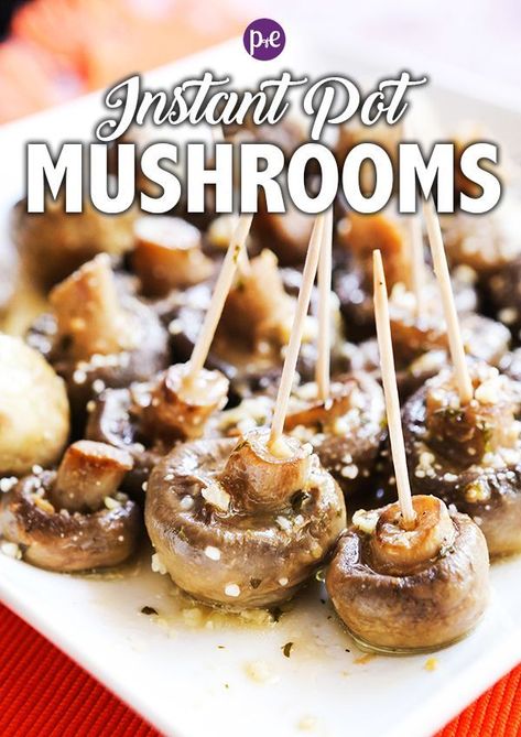 These buttery, ranch-flavored mushrooms are a great side dish and also the perfect party food. Your Instant Pot will cook them perfectly every single time. #instantpot #mushrooms #appetizer #fingerfood Pip And Ebby, Ranch Sauce, How To Cook Mushrooms, Instapot Recipes, Butter Recipe, Pressure Cooker Recipes, Mushroom Recipes, Afternoon Snacks, Pressure Cooking