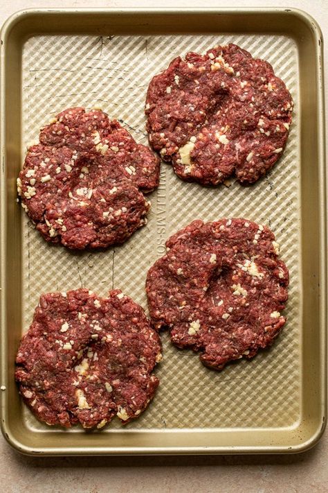 Perfect Venison Burgers | How to Make a Juicy + Flavorful Deer Burger Burger Meat Recipes, Deer Burger Recipes, How To Cook Venison, Venison Meat, Venison Burgers, Deer Recipes, Ground Venison, Burger Meat, Deer Meat Recipes