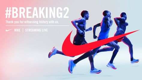 Nike ‘Breaking 2’ – Ad Analysis – A Creative Journal Nike Twitter, Nike Images, Running Posters, Running Machines, Brand Management, Marathon Running, Love And Respect, Interesting Articles, Nike Running