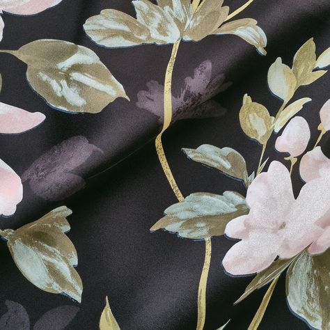 ROSENMOTT black-out curtains, 1 pair, black/floral patterned, 57x98" - IKEA Curtains Without Sewing, Block Out Curtains, Black Sheets, Pink Bedrooms, Shared Room, Home Theater Rooms, Floral Curtains, Curtain Hooks, Street Light