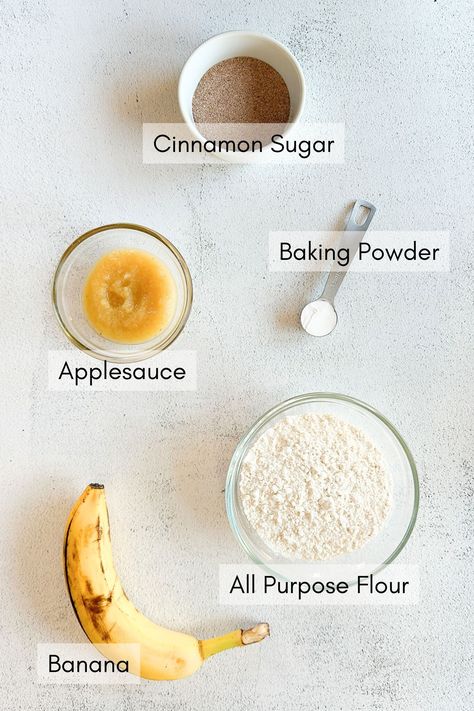 Healthy Banana Donut Holes, Healthy Air Fryer Donut Recipes, Banana Donut Holes Air Fryer, Banana Donuts Air Fryer, Air Fry Donut Holes, 2 Ingredient Banana Donut Holes, Healthy Mini Donut Recipe, Banana Donut Holes, Air Fryer Donut Holes