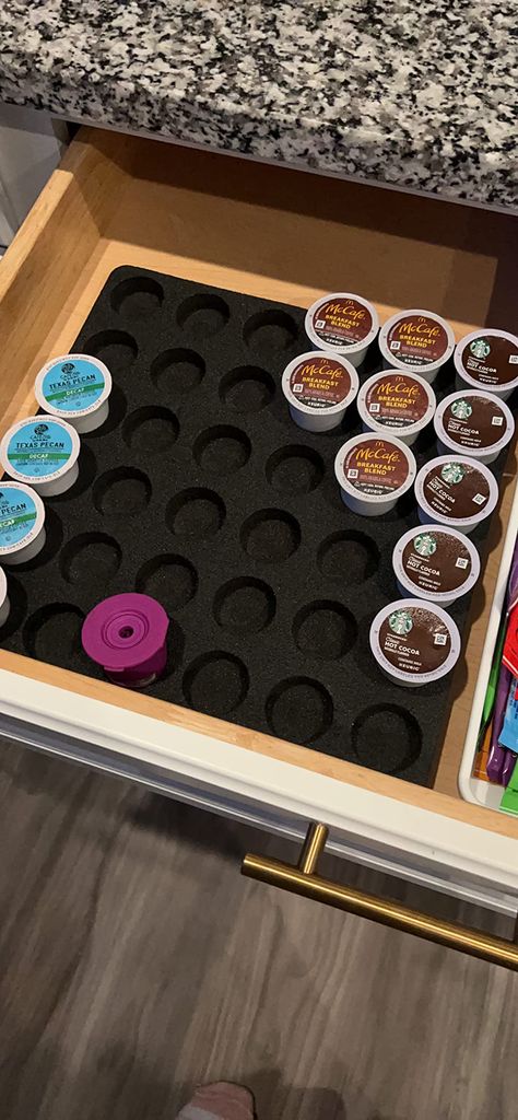 Amazon.com: Polar Whale Coffee Pod Storage Organizer Tray Drawer Insert for Kitchen Home Office Waterproof Washable 12.6 X 17.9 Inches Holds 48 Compatible with Keurig K-Cup Made In The USA : Home & Kitchen K Cup Organization, K Cup Storage Ideas, Keurig Pods, K Cup Storage, Diningroom Ideas, Pod Storage, Coffee Pod Storage, Keurig K Cup, Kitchen Home Office