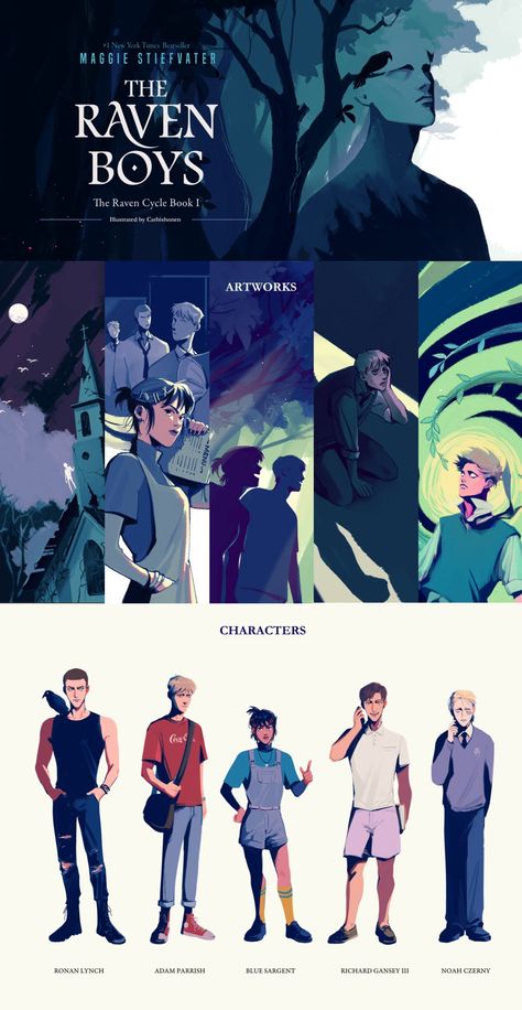 The Raven Boys Characters, The Raven Cycle Characters, The Raven Cycle Poster, The Raven Boys Fan Art, The Raven Cycle Fan Art, Dreamer Trilogy, Blue Sargent, The Raven Boys, Queer Books