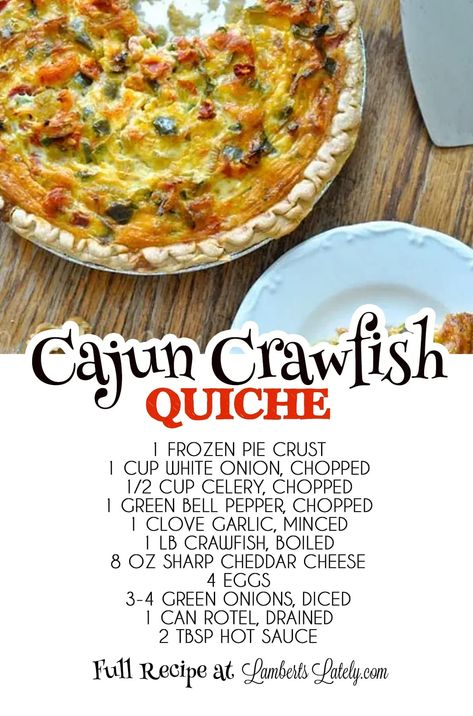 This cajun crawfish quiche recipe is an amazing deep south dish that combines a flaky crust and the spicy flavors of Mardi Gras. Almost like a pot pie - amazingly delicious! Cajun Recipes Louisiana, Crawfish Dishes, Realistic Home, Crawfish Recipes, Cajun Crawfish, Seafood Dish Recipes, Deep South Dish, Breakfast Quiche Recipes, Creole Cooking