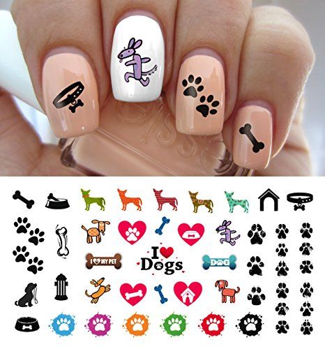 Paw Print Nails, Dog Nail Art, Light Colored Nails, Dog Paw Prints, My Pet Dog, I Love My Dog, Love My Dog, Dog Nails, Puppy Gifts