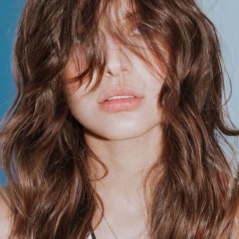 Air Dry Wavy Hair, Long Shag Hair, Hair Braids For Short Hair, Bangstyle Hair, Hair Knowledge, 2a Hair, Long Hair Brunette, Hair Lob, Wavy Haircut