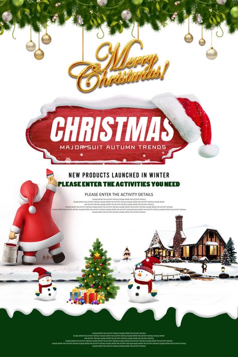 Xmas Poster Design, Christmas Promotion Design, Christmas Creative Poster, New Year Edit, Christmas Banner Design, Christmas Graphic Design Illustration, Merry Christmas Post, Christmas Design Poster, Poster Natal